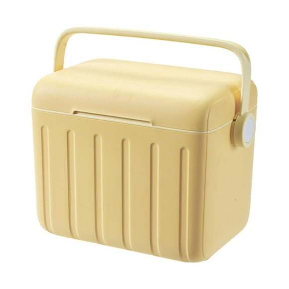 Nevera portátil con aislamiento, contenedor personal versátil para conservar el frío y el calor. Amarillo