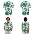 thumbnail image 2 of Xixirimido Green Tropical Leaf Print Matching Couple Outfits Men’s Button-down Hawaiian Shirt Women Sleeveless Midi Dress with Pocket Couples Matched Summer Outfits for Beach Vacation, 4XL, 2 of 7