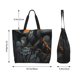 thumbnail image 5 of Balery Full Moon Black Dragon Bolsa Tote Estilo Estético con Cremalleras, Bolsa de Hombro, Bolsa de Compras Grande y Plegable, 5 of 8