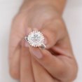 thumbnail image 3 of Statement Moissanite Ring for Women (2.25 CT, D-VS1 Quality), 18K White Gold, US 10.25, 3 of 7