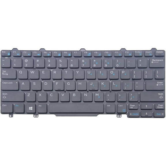 New Laptop Backlit Keyboard Replacement for Dell Latitude E7270/7270 US Layout Black Color no Frame