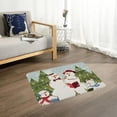 thumbnail image 4 of Alfombra navideña de Papá Noel y alce, antideslizante, de franela, absorbente, para entrada. E, 4 of 7