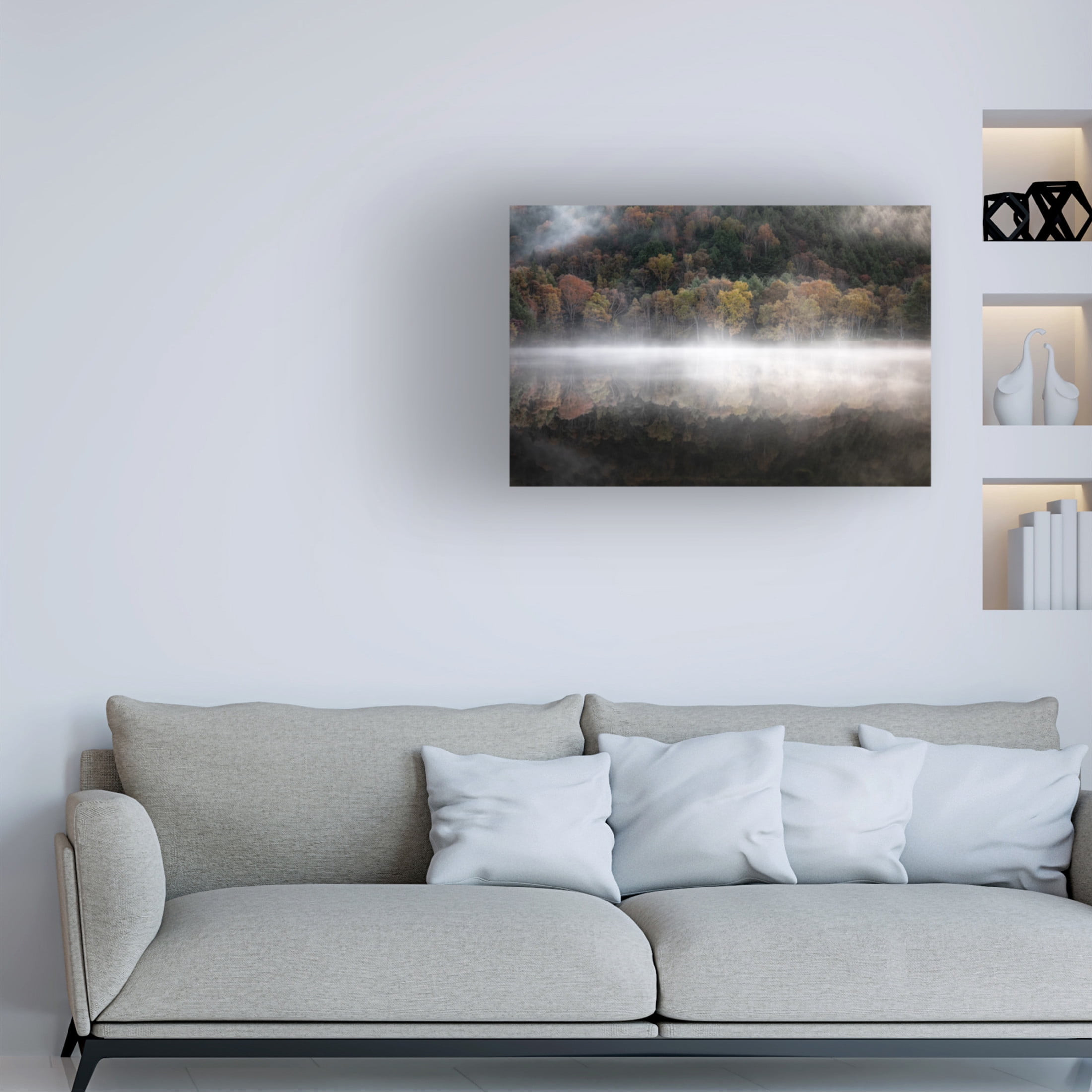 Trademark Fine Art Daiki Suzuki The mystical pond in the autumn Canvas Wall Art