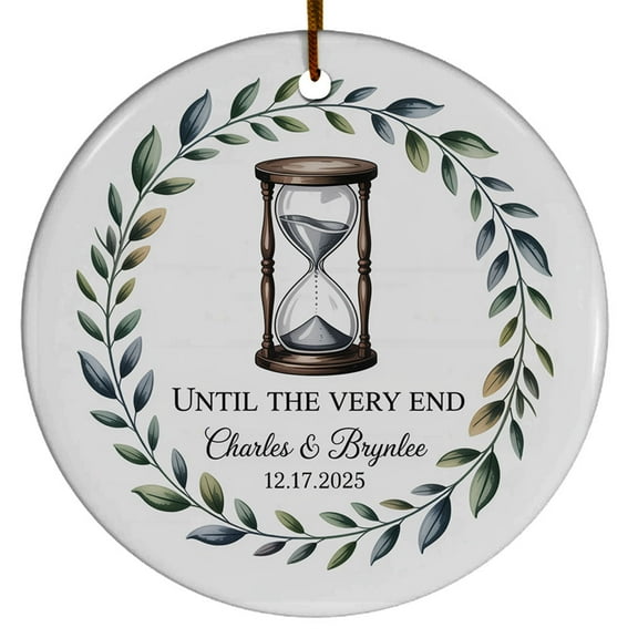 Mr & Mrs Together Christmas Ceramic Ornament 2025, Until The Very End Christmas Ornaments