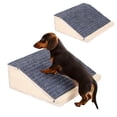 thumbnail image 4 of Sioweci 2Pcs Wooden Pet Stair Ramp,Non-Slip Carpet Surface Pet Stairs Ramp with EVA Feet,Low Angle Stair Assist Ramp,Supports 154 lbs,  Easy Assembly Pet Steps, 4 of 9