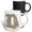 Multicolor, variant on 3drose, Fancy Floral Flourish Monogram Initial D, 11oz Mug