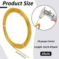 thumbnail image 2 of 32 Feet 2 Rolls 3mm Wide Flat Jewelry Craft Wire 18 Gauge Aluminum Wire for Bezel Sculpting Armature Jewelry Making - Gold Color Goldenrod, 2 of 9