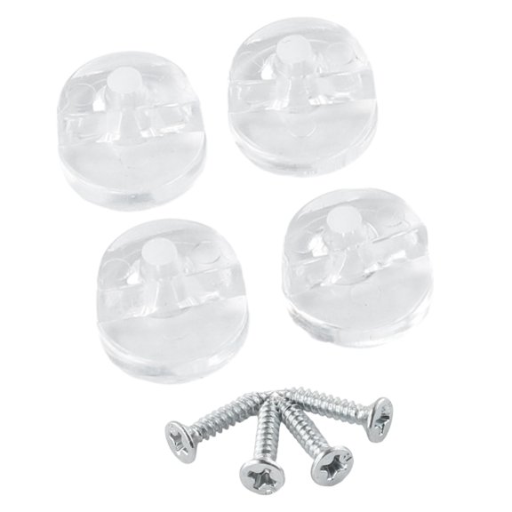 4x Mirror Wall Clips Fixing Kit Frameless Clips Glass Bracket Mounting Hanging