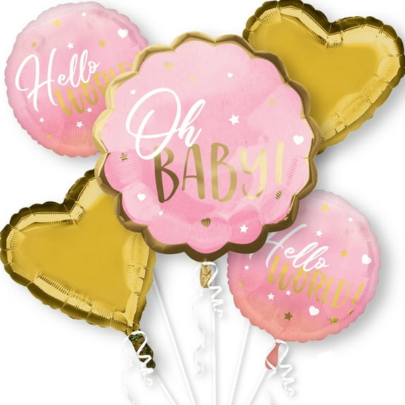 Baby Shower Pink Girl Balloon Bouquet
