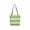 Green, variant on HOZVOMI Versatile Handwoven Shoulder Bag for Beach and Vacation Trips - Bright Striped Tote