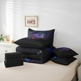 thumbnail image 6 of jejeloiu Magic Animal Dragon 7pcs Bedding Comforter Set,Ancient Fantasy Theme Queen Bedding Sets,Purple Black Queen Sheet Sets For Boy,Microfiber Bedroom Decor Reversible, 6 of 8