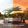thumbnail image 5 of 10 ft Offset Patio Umbrella with Cover, Hanging Cantilever Umbrella with 360Â° Rotation, Crank Handle, Tilt, Tan, 5 of 11