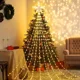 thumbnail image 4 of 198 luces LED en forma de cascada con forma de estrella para interiores y exteriores, cadena de luces navideñas para adornos de árboles de Navidad, decoración del hogar, regalos de Navidad, Año Nuevo, 4 of 5