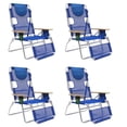 thumbnail image 1 of Ostrich Chaise Longue Extérieure 3-en-1 Inclinable 16 Pouces de Hauteur, Bleue (Lot de 4), 1 of 5