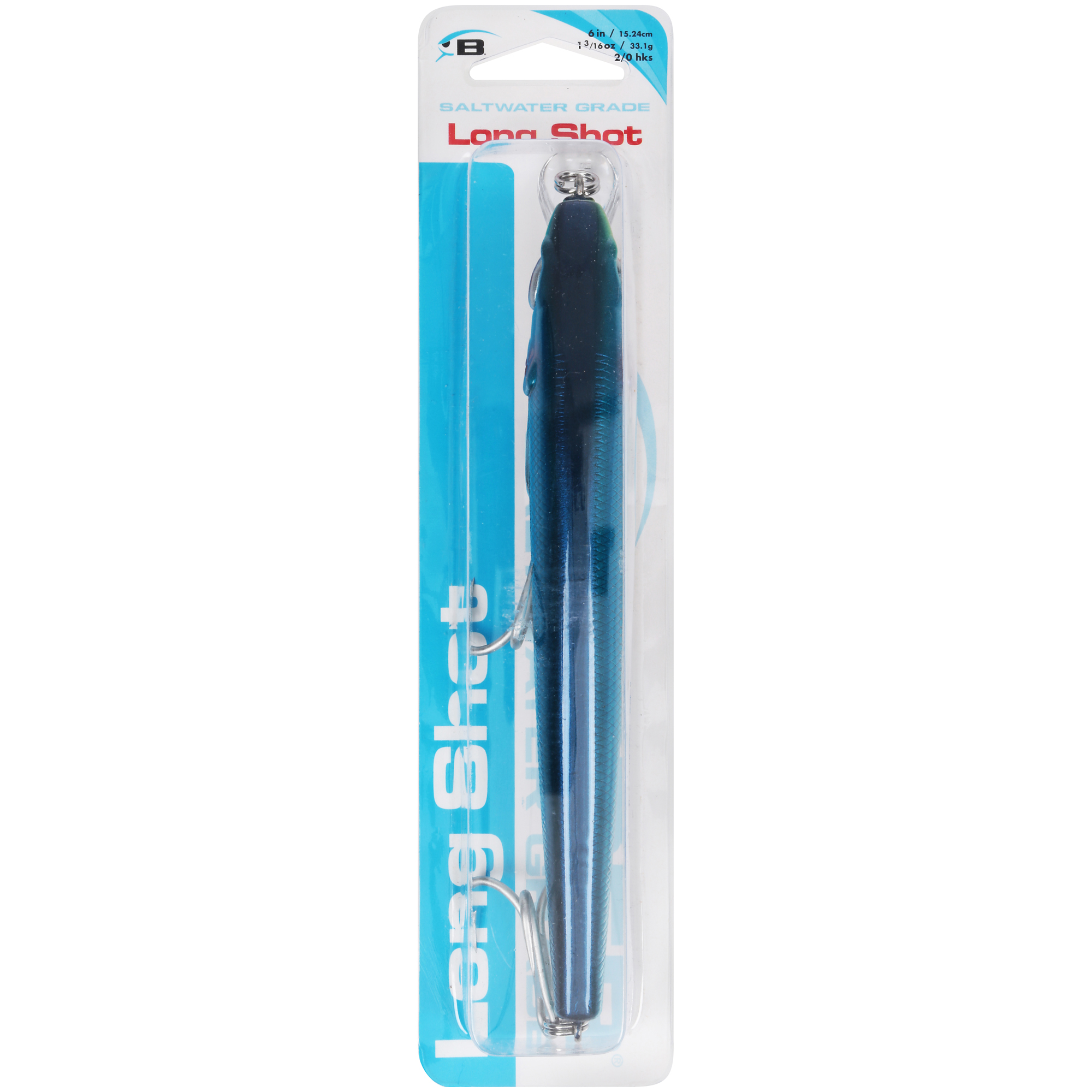 Bomber Long Shot Minnow Crankbait 6" Baby Bluefish 1 3/16 oz.