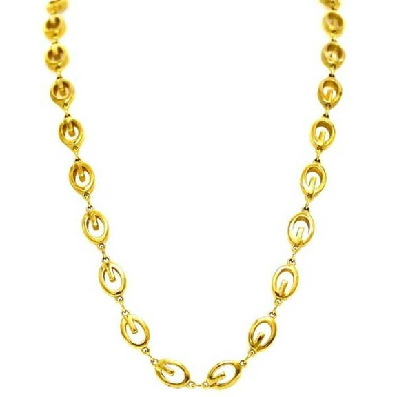 Pre-Owned Givenchy Long Necklace ec-23367 Gold Metal GIVENCHY G Women's Retro (Good)