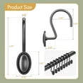 thumbnail image 7 of AmazerBath Black Shower Curtain Hooks, 12PCS Rust Proof Shower Curtain Rings, Decorative Modern Shower Curtain Hangers, Elliptical Heavy Duty Design Convenient for Bathroom Kitchen Wardrobe, 7 of 7