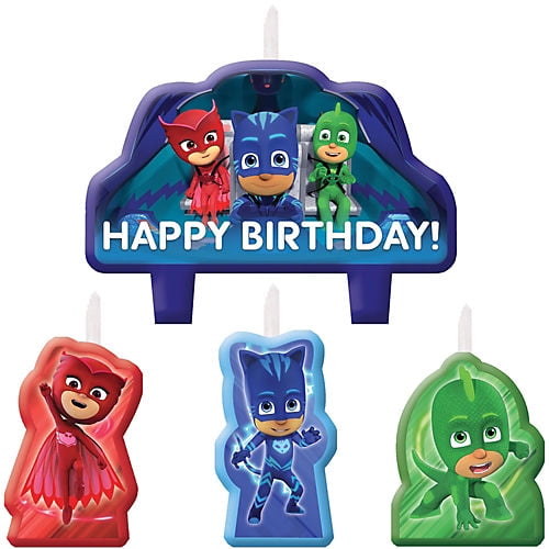 Pj Masks Birthday Party Kit Includes Happy Birthday Banner Candles And Eye Masks Serves 16 By Party City Walmart Com Walmart Com