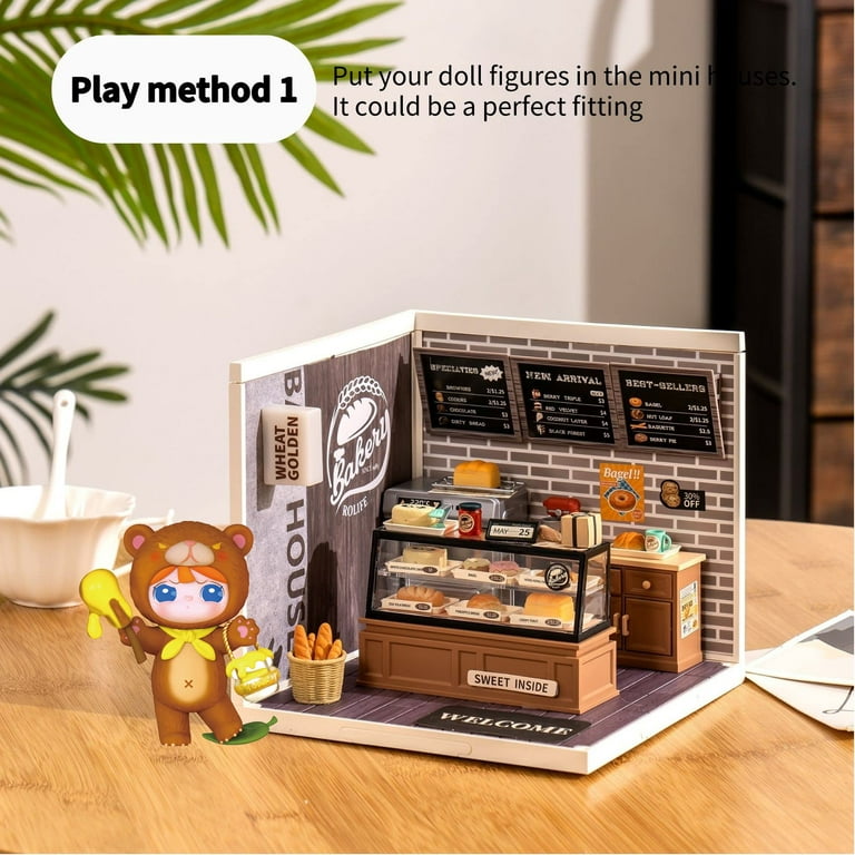 Rolife 3D Puzzle Model Super Store Series Happy Meals Kitchen Plastic DIY  Miniature House Kit Building Blocks Kits