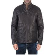 XRAY Mens Leather Jacket Coat, Faux PU Leather Coat Motorcycle Biker Jacket for Men