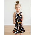thumbnail image 6 of BemeyourBBs Toddler Baby Girls Bell Bottoms Romper Halloween Tie Up Overall, 6 of 9