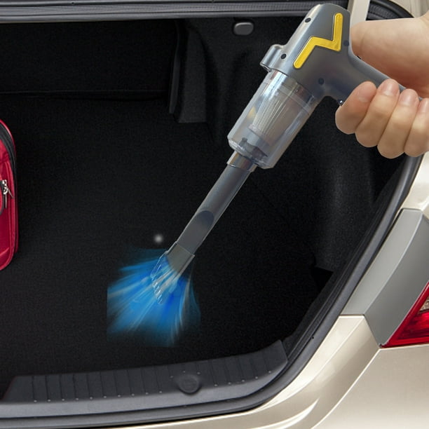 Xihbxyly Mini Aspiradora de Mano 2 En 1 para Coche, Potente Potencia de Succión de 120 W, Recargable Por Usb, Boquillas Multifunción, Diseño Portátil, Ideal para La Limpieza Del Coche, Tamaño Compact