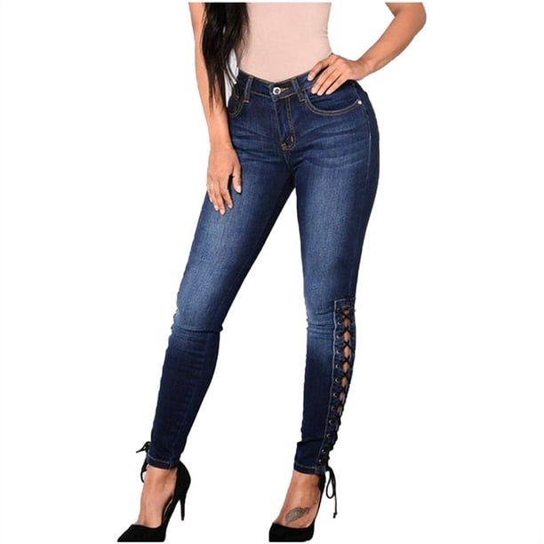 Aayomet Wide Leg Sweatpants Women Small Feet Jeans (Blue, S)