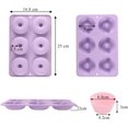thumbnail image 2 of Molde para donas, 2 Molde de silicona para hornear, con 12 moldes de silicona para cupcakes, Moldes de silicona antiadherentes reutilizables, sin BPA (violeta), 2 of 4