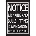 thumbnail image 1 of Chapa Aviso Metal Vintage Pintura Hierro Rectangular Barra Pared 30x40cm, 1 of 9