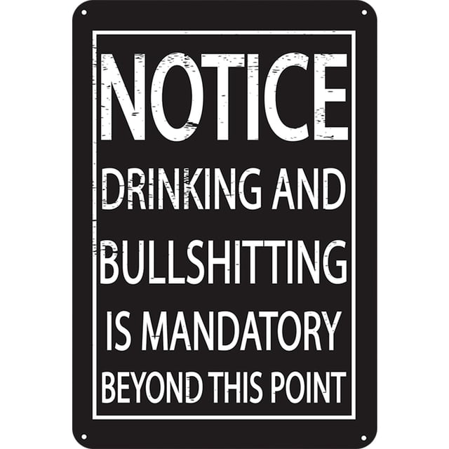 Chapa Aviso Metal Vintage Pintura Hierro Rectangular Barra Pared 30x40cm