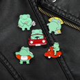 thumbnail image 4 of Broches de solapa jinwen Rana Esmalte 5x, 4 of 8