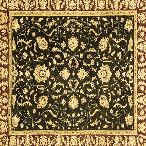 Ahgly Company Indoor Square Oriental Brown Traditional Area Rugs, 3' Square