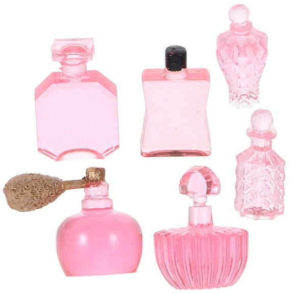 MLINS 6 Pcs Mini Perfume Ornaments 2.00X1.50X1.20CM Pink