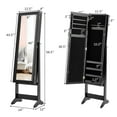 thumbnail image 3 of Costway Jewelry Mirrored Cabinet Armoire Organizer Storage Box w/ Stand Christmas Gift, 3 of 10