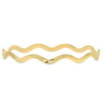 thumbnail image 2 of 7.6mm Gold Plated Wavy Edge Bangle Bracelet, Circumference: Xtra Large, 2 of 6