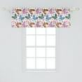 thumbnail image 2 of Ambesonne Butterfly Valance Pack of 2, Floral Vibrant Ethnic, 54"X18", Multicolor, 2 of 4