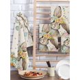 thumbnail image 2 of Beige Easter Bunny Kitchen Dish Towels for Drying Dishes Set of 2, Spring Easter Eggs Floral Rustic Burlap Waffle Weave Microfiber Hand Tea Bathroom Towels Quick Dry & Absorbent Towel 15.7x23.6, 2 of 7