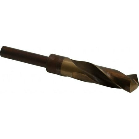 

Hertel 53/64 Drill 118° Point Cobalt Silver Deming & Reduced Shank Drill Bit Oxide/Gold Finish 6 OAL Straight Shank 3 Flute Length Right Hand Cut Standard Point Spiral Flute Regular Spiral