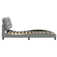 thumbnail image 5 of vidaXL Bed Frame with Headboard Mattress Foundation Bedroom Furniture Fabric, 5 of 11
