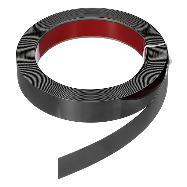 Acabado de Pared de Metal Uxcell 26.2ft x 0.98" Autoadhesivo de Acero Inoxidable, Negro