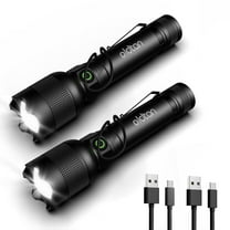 Oldtan Rechargeable LED Flashlights 990,000 Lumens, Metal Flashlights for Outdoor (2 Pack)