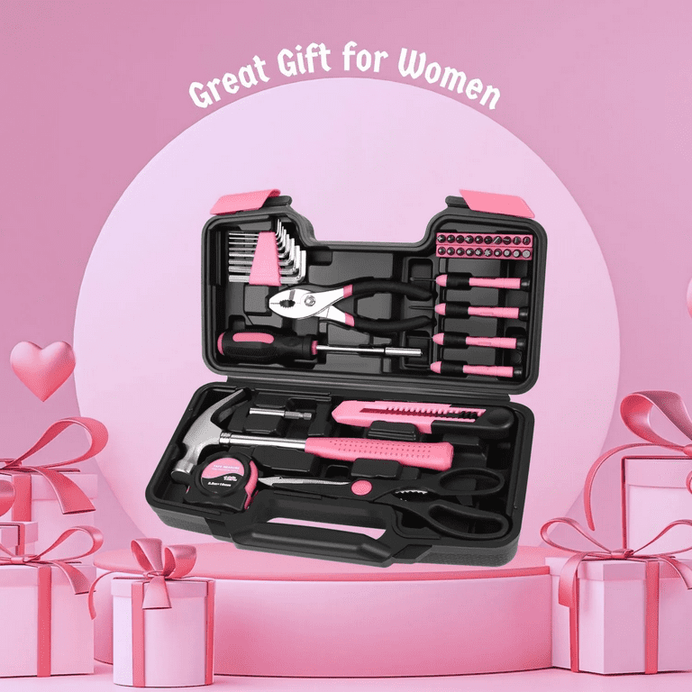 Pink Power Compact Precision Mini Manual Screwdriver Set