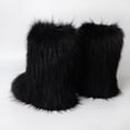 thumbnail image 3 of Gegefur Women's Faux fur Boot Furry Fluffy Short Snow Boot Mid-Calf Boots Warm Comfortable Outdoor Flat Shoes, 3 of 4