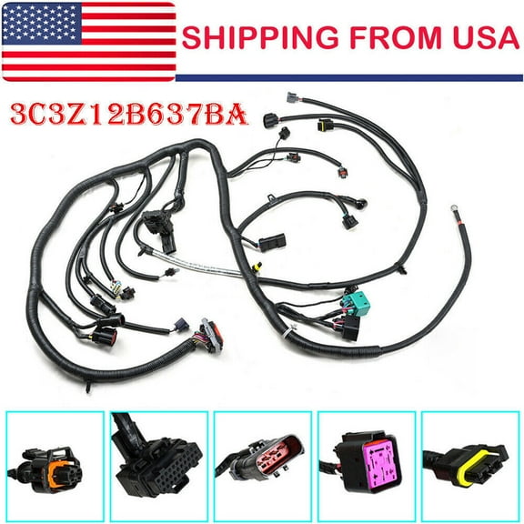 3C3Z12B637BA Engine Wiring Harness 03 2004 for Ford Super Duty F250 F350 6.0L
