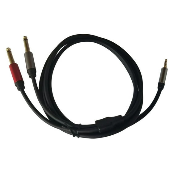 3.5mm 1/8'' TRS Stereo Male to 1/4'' 6.35mm Male Plug Mono TRS Y Splitter Cable 1.5m