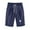 Navy, variant on Lovskoo 2024 Shorts for Women Solid Color Cotton Linen Trendy Printed Elastic Waist Pants Drawstring Shorts Black 2XL