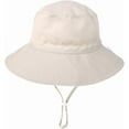 thumbnail image 2 of Baby Sun Hat UPF 50+ Wide Brim Bucket Hat - Adjustable Infant Toddler Sun Protection for Beach & Outdoor (Beige,0-8 Months), 2 of 4