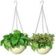 thumbnail image 1 of Macetas colgantes decorativas, material plástico de primera calidad para plantas de interior y exterior con orificios de drenaje y tapón extraíble, ahorro de espacio y carga colgante segura para, 1 of 5