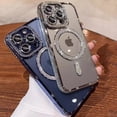 thumbnail image 5 of Luxury Magsafe Glitter Plating Bling Diamond Case for iphone 15 14 13 12 11 Pro Max Plus Wireless Charging Magnetic Clear Cover, 5 of 6