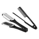 thumbnail image 1 of 2 piezas de peines para el cabello de doble cara con cerdas, cepillo con pinza, peine para plancha, herramientas de peinado y desenredado, material PP, 1 of 9